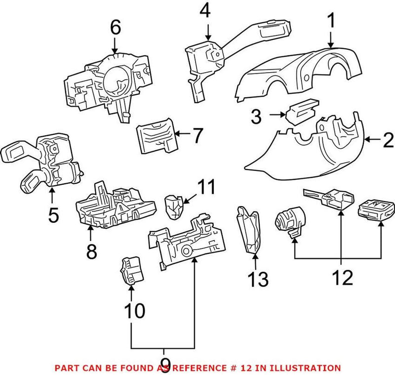 VW Ignition Lock Cylinder 1T0905855A – Genuine VW/Audi
