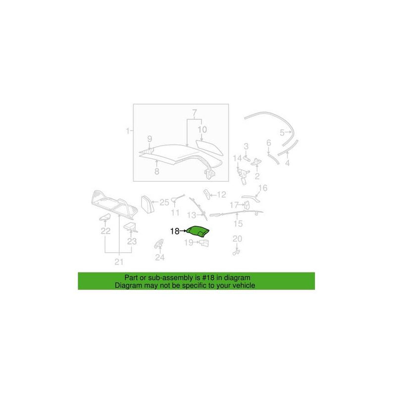 Convertible Top Tonneau Cover (Black)