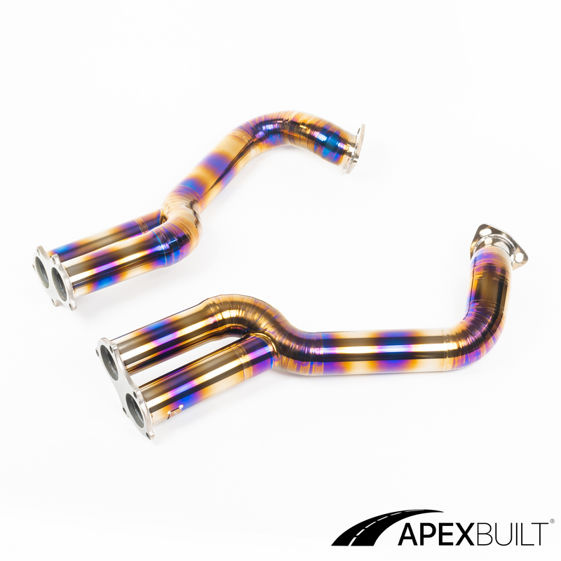ApexBuilt® Porsche 718 Cayman GT4 Titanium Race Overaxle Link Pipes (DSCA R, 4.0L)