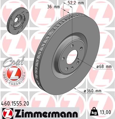 Zimmermann Coat Z Brake Disc 95 B615302 J