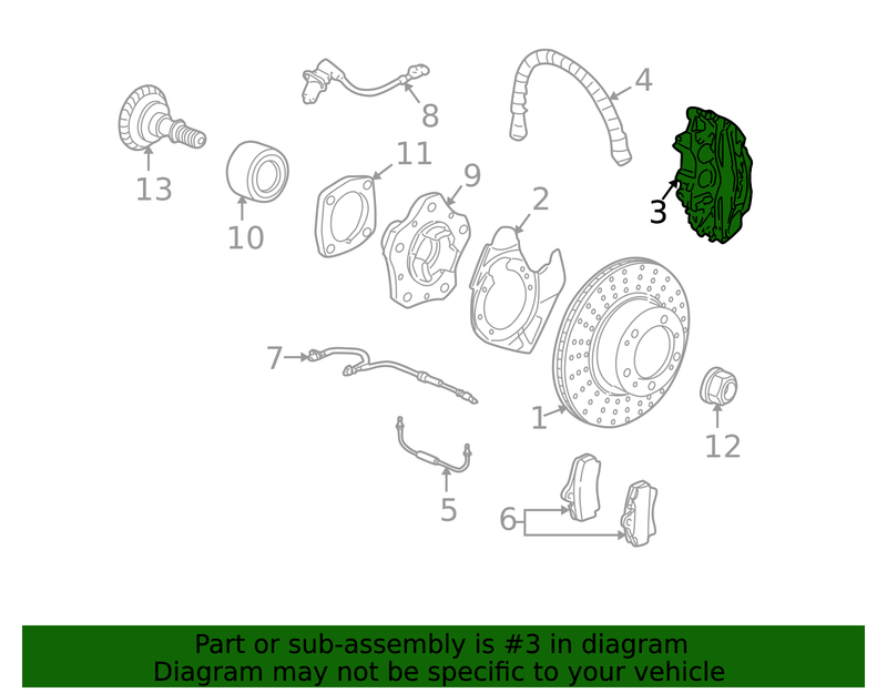 Genuine Porsche parts diagram