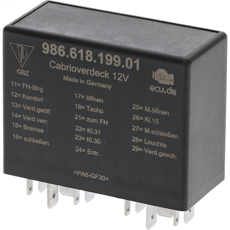 Genuine Porsche Convertible Top Relay 98661819901