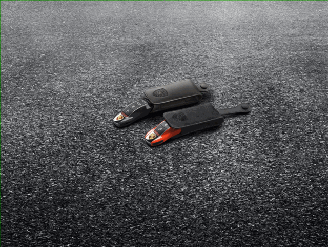 Genuine Porsche Key Pouch In Alcantara - Black - 000-044-001-11-7T2