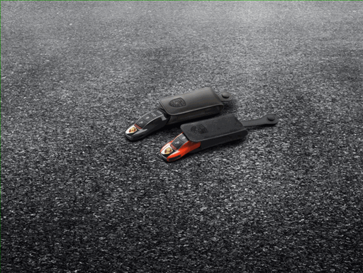 Genuine Porsche Key Pouch In Alcantara - Black - 000-044-001-11-7T2