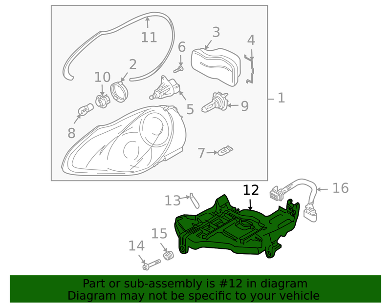 Genuine Porsche parts diagram