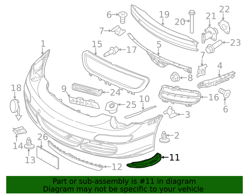 Genuine Porsche parts diagram