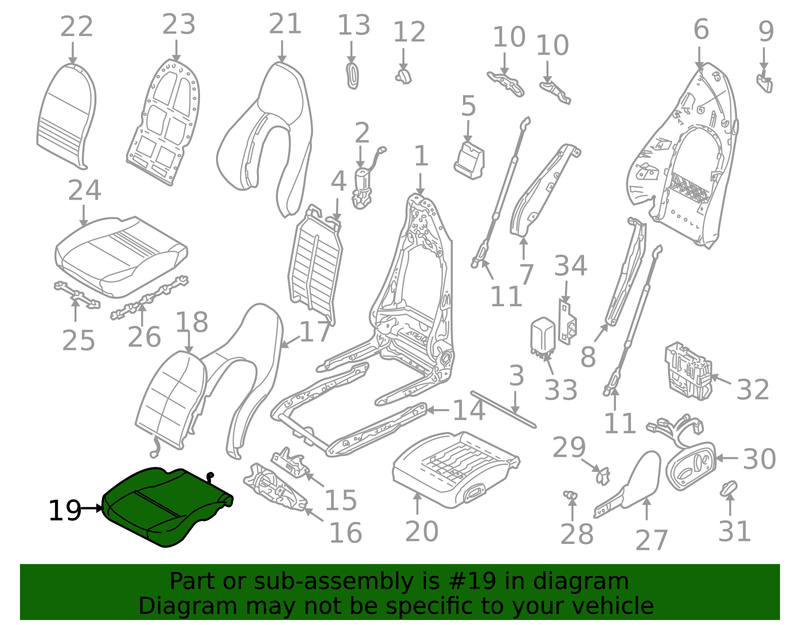 Genuine Porsche parts diagram