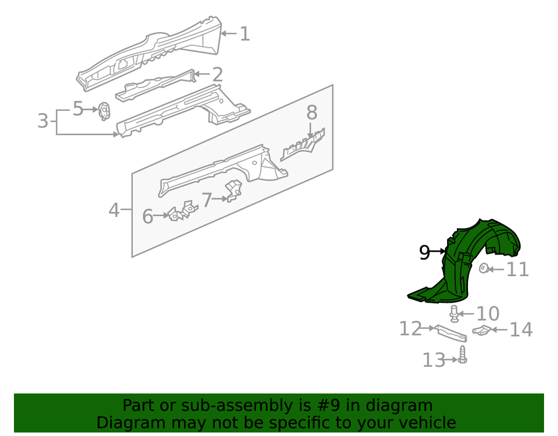 Genuine Porsche parts diagram