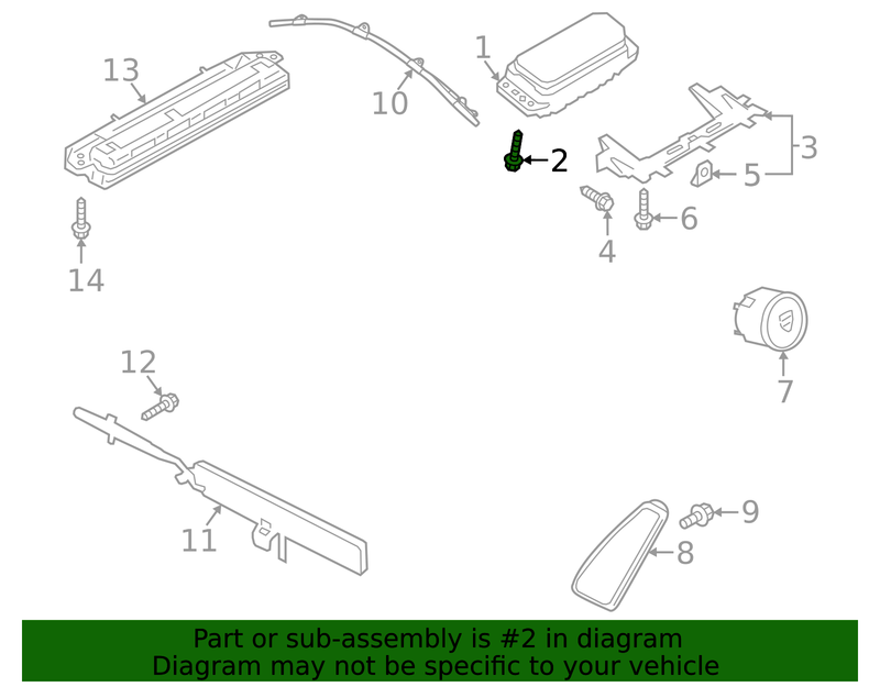 Genuine Porsche parts diagram