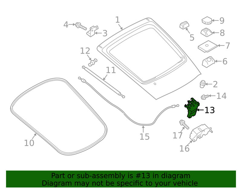 Genuine Porsche parts diagram