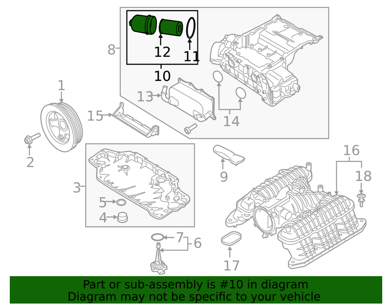 Genuine Porsche parts diagram