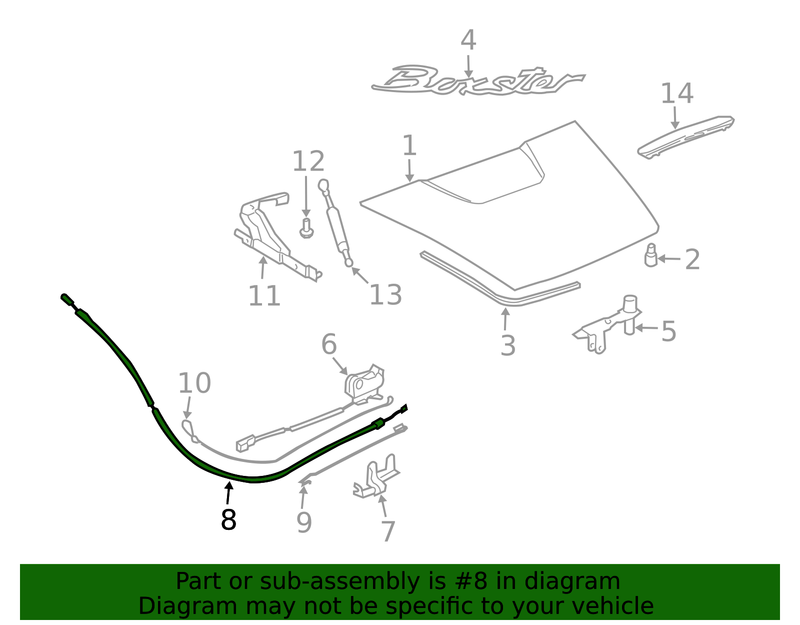 Genuine Porsche parts diagram