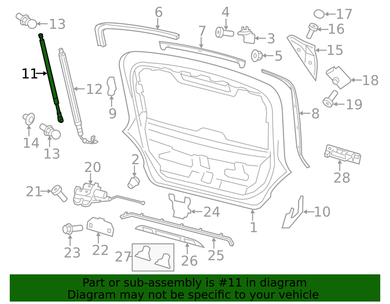 Genuine Porsche parts diagram