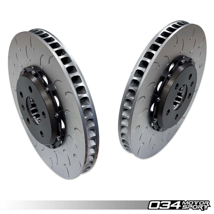 034MOTORSPORT 2-PIECE FLOATING FRONT BRAKE ROTOR UPGRADE KIT FOR AUDI B9/B9.5 S4/S5/SQ5