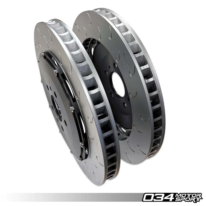 034MOTORSPORT 2-PIECE 390MM FLOATING FRONT BRAKE ROTOR UPGRADE KIT - AUDI R8 GEN 1/1.5