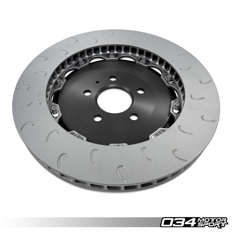 034MOTORSPORT 2-PIECE FLOATING FRONT BRAKE ROTOR UPGRADE KIT FOR AUDI, B8 RS5, R8 GEN 1, GEN 1.5