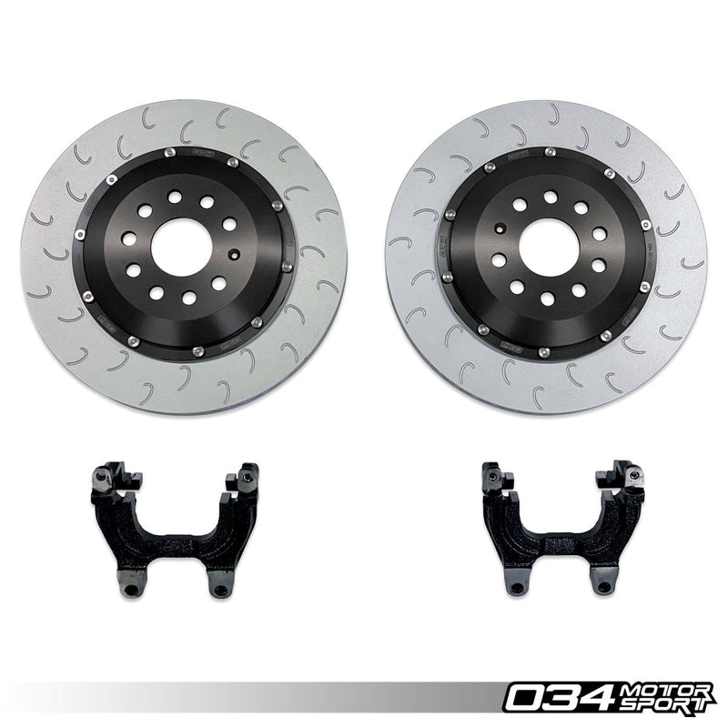 034MOTORSPORT 2-PIECE FLOATING REAR BRAKE ROTOR 350MM UPGRADE FOR MQB VW, AUDI