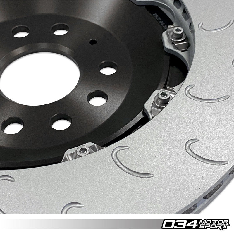 034MOTORSPORT 2-PIECE FLOATING REAR BRAKE ROTOR 350MM UPGRADE FOR MQB VW, AUDI