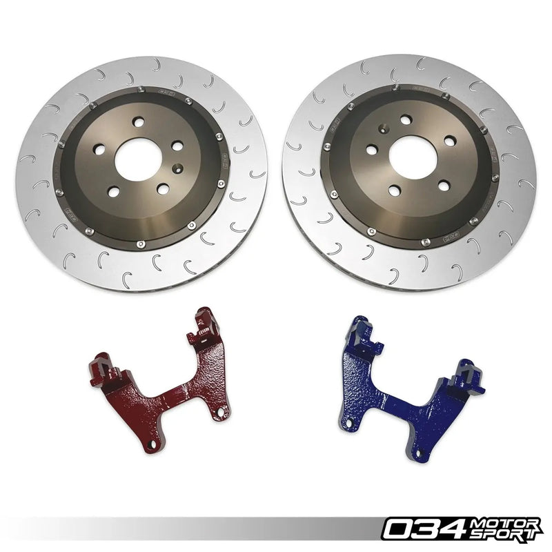 034Motorsport 2-Piece Floating Rear Brake Rotor 355mm Upgrade for Mk8 GTI/Golf R & Audi 8Y S3/RS3