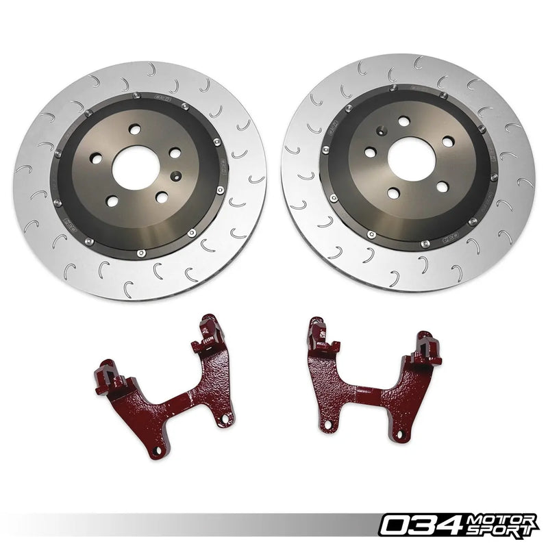 034Motorsport 2-Piece Floating Rear Brake Rotor 355mm Upgrade for Mk8 GTI/Golf R & Audi 8Y S3/RS3