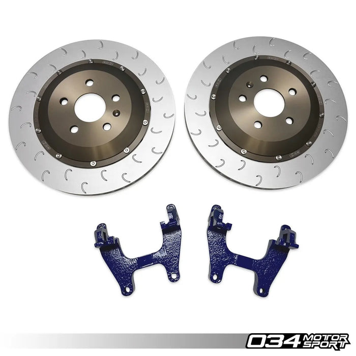 034Motorsport 2-Piece Floating Rear Brake Rotor 355mm Upgrade for Mk8 GTI/Golf R & Audi 8Y S3/RS3