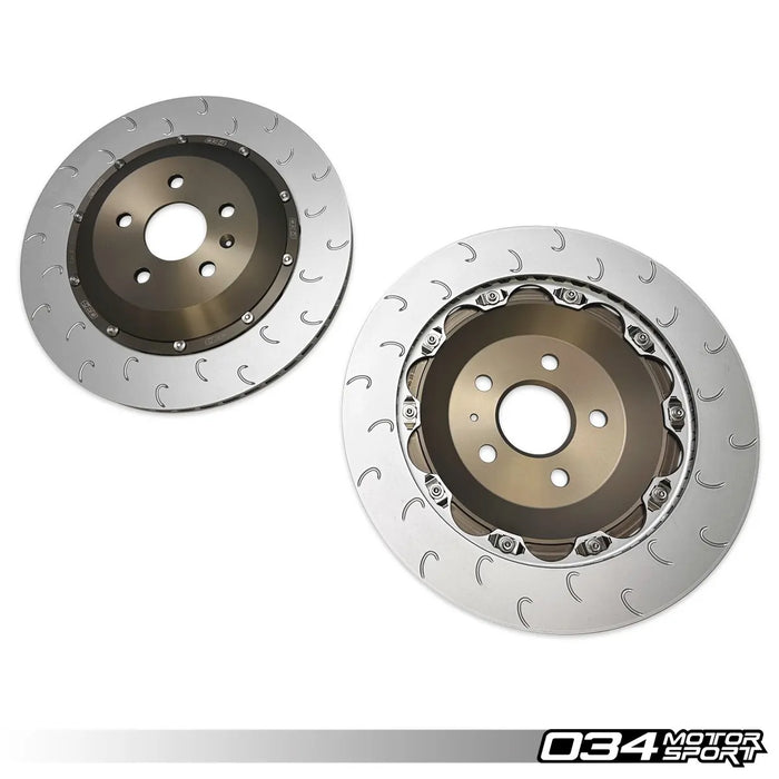 034Motorsport 2-Piece Floating Rear Brake Rotor 355mm Upgrade for Mk8 GTI/Golf R & Audi 8Y S3/RS3