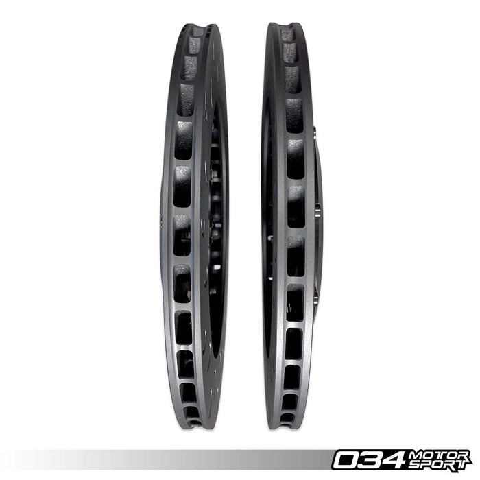 034MOTORSPORT 2-Piece Floating Rear Brake Rotor Upgrade Kit for Audi B8/B8.5 S4/S5 & Q5/SQ5