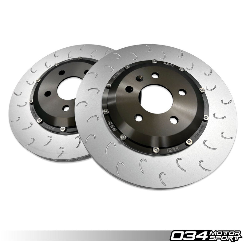 034MOTORSPORT 2-PIECE FLOATING REAR BRAKE ROTOR UPGRADE KIT FOR AUDI B9/B9.5 RS4/RS5