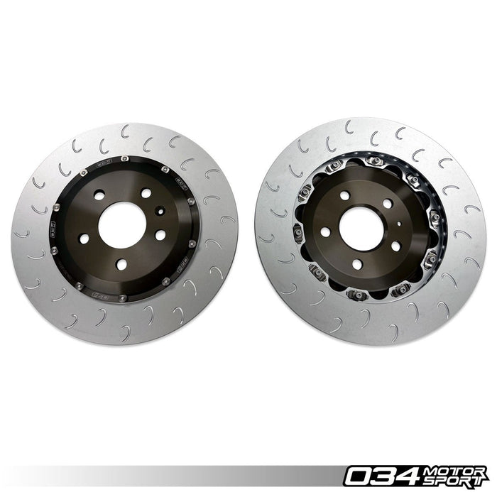 034MOTORSPORT 2-PIECE FLOATING REAR BRAKE ROTOR UPGRADE KIT FOR AUDI B9/B9.5 RS4/RS5