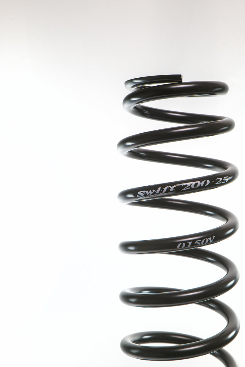 Coil Spring - Conventional - 2.5 in ID - 20 in Length - 150 lb/in Spring Rate - Progressive - Steel - Black Powder Coat - Each