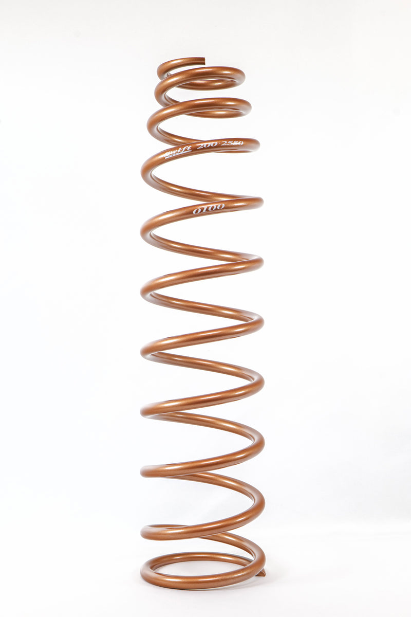 Coil Spring - Bulletproof - Coil-Over - 2.5 in ID - 20 in Length - 100 lb/in Spring Rate - Steel - Copper Powder Coat - Each