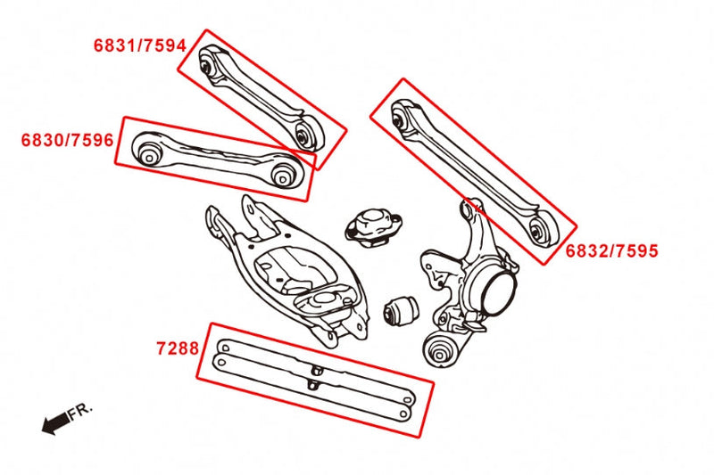 Rear Toe Control Arms (Pillow Ball) for BMW 1 Series E8x | 3 Series E9x | X1 E84
