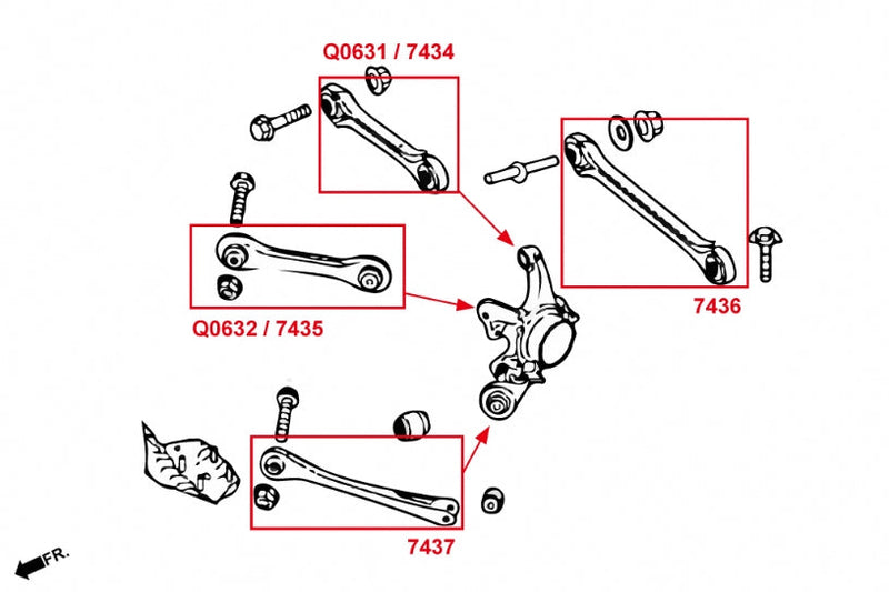 Rear Upper Front Arms (Pillow Ball) for BMW 1/2/3/4 Series F20/21/22/23/30/31/32/33/34/35/36