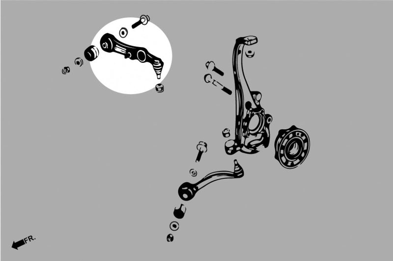 Front lower rear arm (harden rubber bushings) 2pc set for Mercedes Benz C-Class W205 RWD