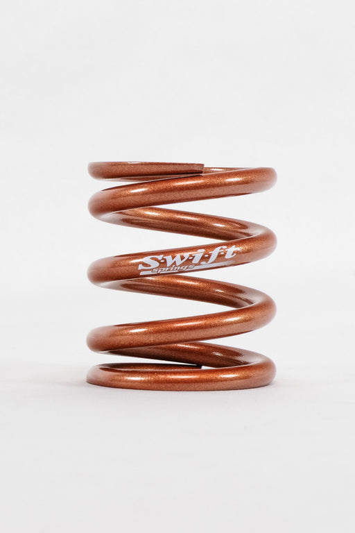 Bump Stop Spring - Round Wire - 2.25 in Free Length - 2 in OD - 400 lb/in Spring Rate - Steel - Copper Powder Coat - Each