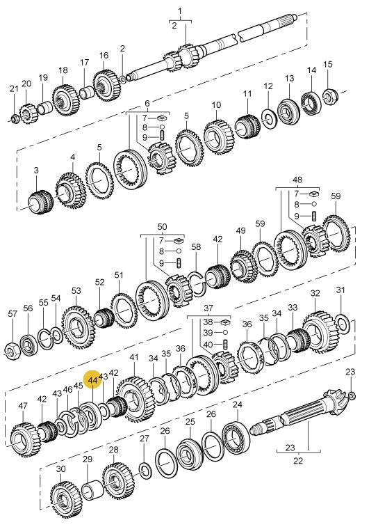 Genuine Porsche parts diagram