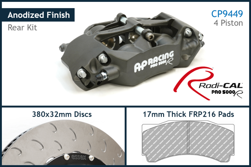 AP Racing by Essex Radi-CAL Competition Brake Kit (Front CP9661/394mm)- Porsche 981/718 GT4