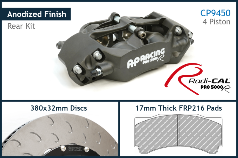 AP Racing by Essex Radi-CAL Competition Brake Kit (Rear CP9450/380mm)- Porsche 992