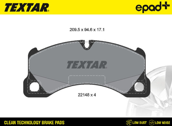 TEXTAR EPAD+ CERAMIC Brake Pad Set - 2214801CP