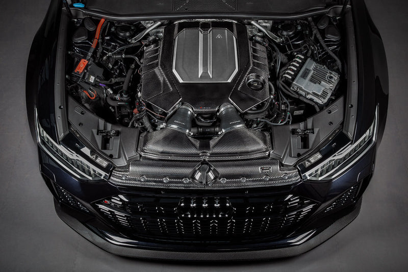 Eventuri Carbon Fiber Engine Cover - Gloss For Audi RS6 - EVE-C8RS6-CF-ENG