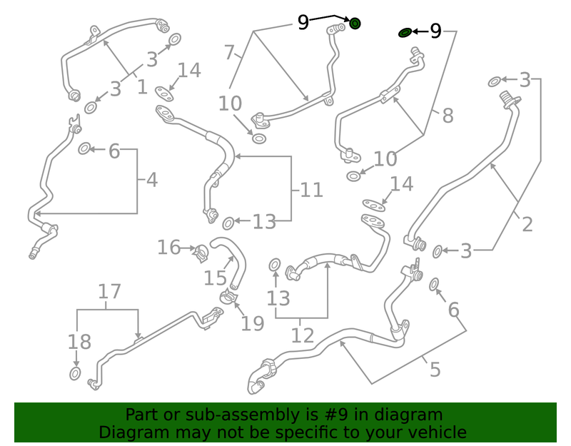Genuine Porsche parts diagram