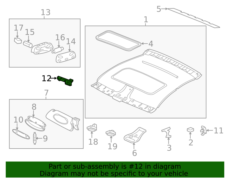 Genuine Porsche parts diagram