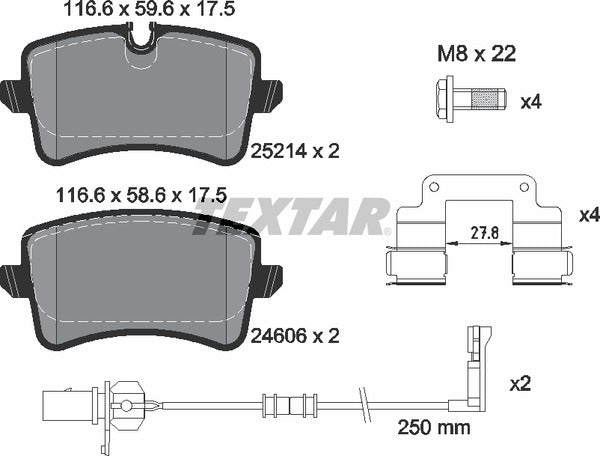 TEXTAR Brake Pad Set 2521405