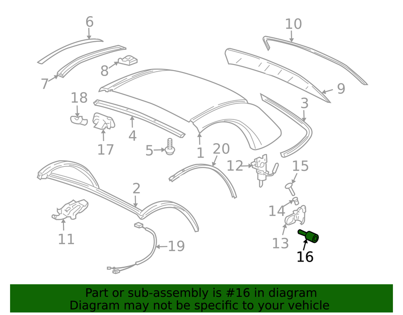 Genuine Porsche parts diagram