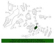 Genuine Porsche parts diagram