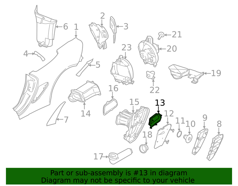 Genuine Porsche parts diagram