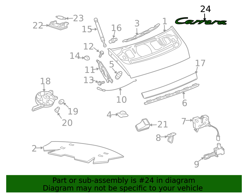 Genuine Porsche parts diagram