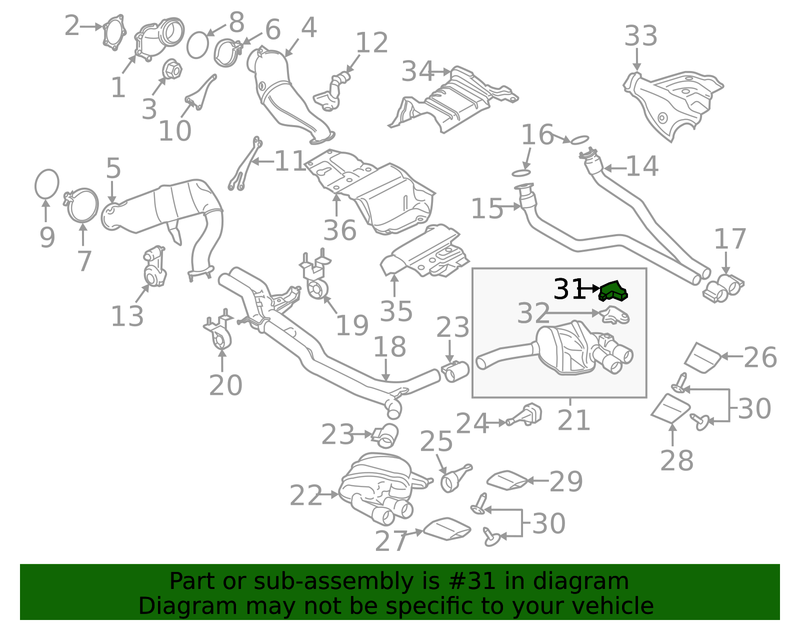 Genuine Porsche parts diagram