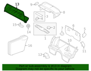 Genuine Porsche parts diagram