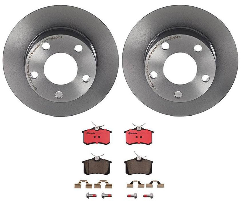 Audi Brembo Brake Kit – Pads and Rotors Rear (245mm) (Ceramic) 8E0698451L – Brembo 2886093KIT